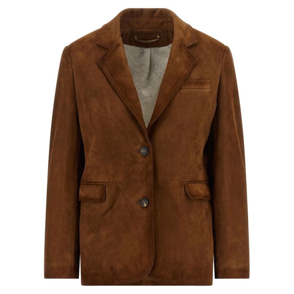 Golden Goose Brown Lamb Leather Leather Women's Jacket